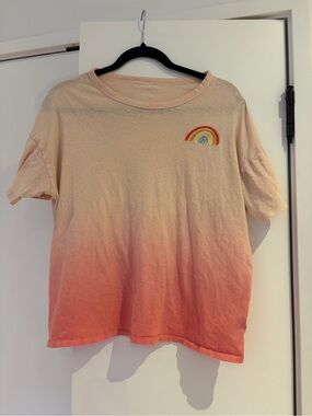 3 for $15. American Eagle Outfitters Peach to Coral Ombre Rainbow Tee